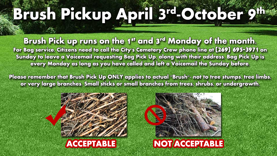 Brush and Yard Waste Pickup Buchanan Michigan