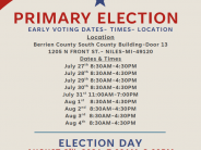 Early Voting & Election Day Flyer Primary Election 2024
