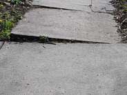 Image of an example problem sidewalk that shows a trip hazard