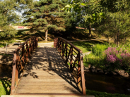 Wood bridge over McCoy creek