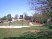 Playground with swings and slides