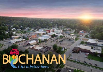 Downtown buchanan Aerial shot