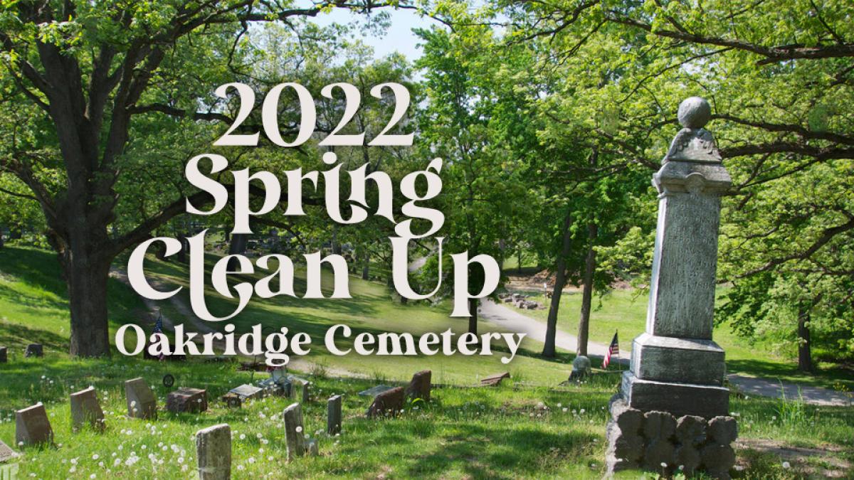 Oakridge Cemetery, a lush green hill with stone graves