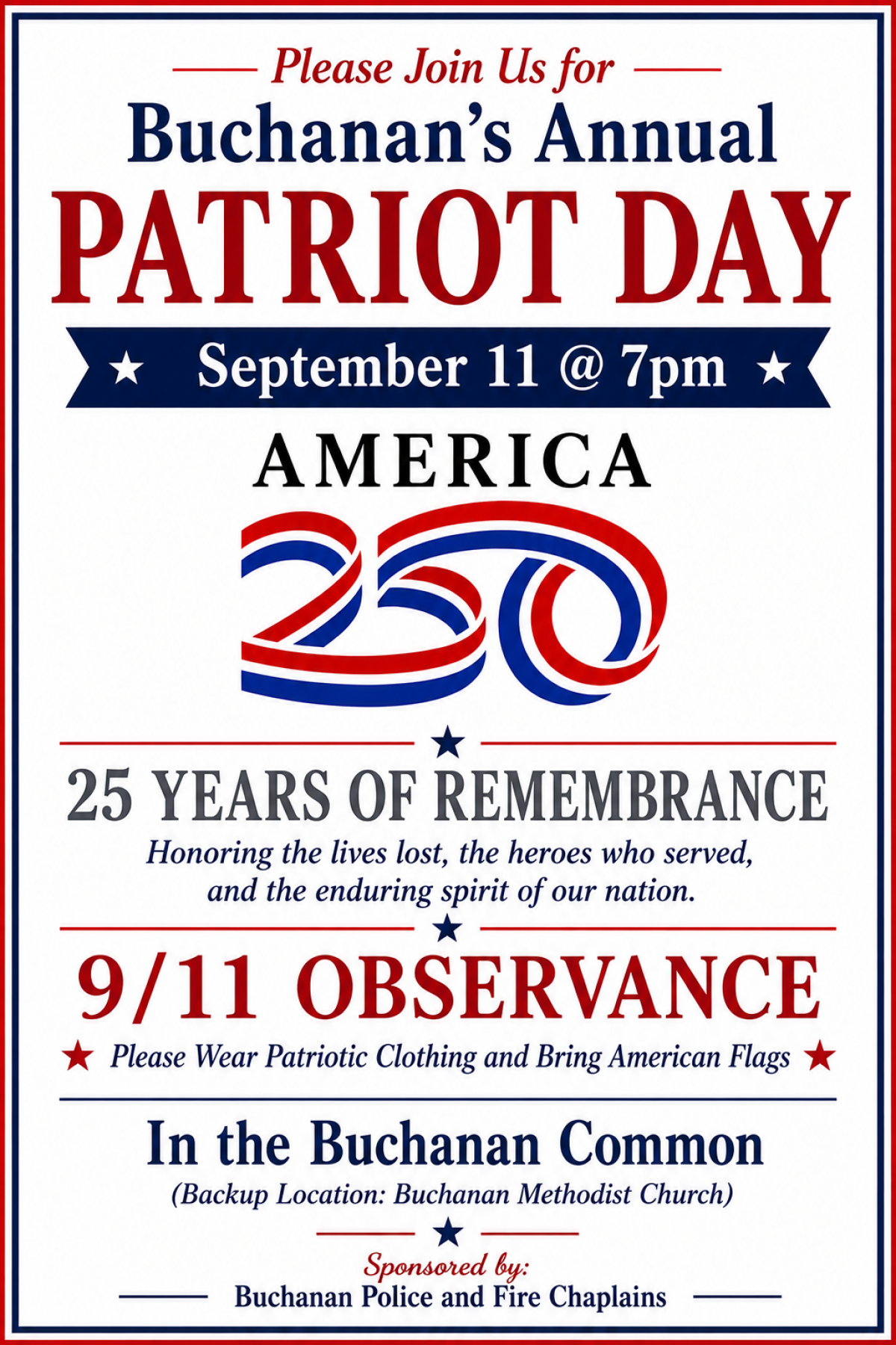 Patriot Day Flyer