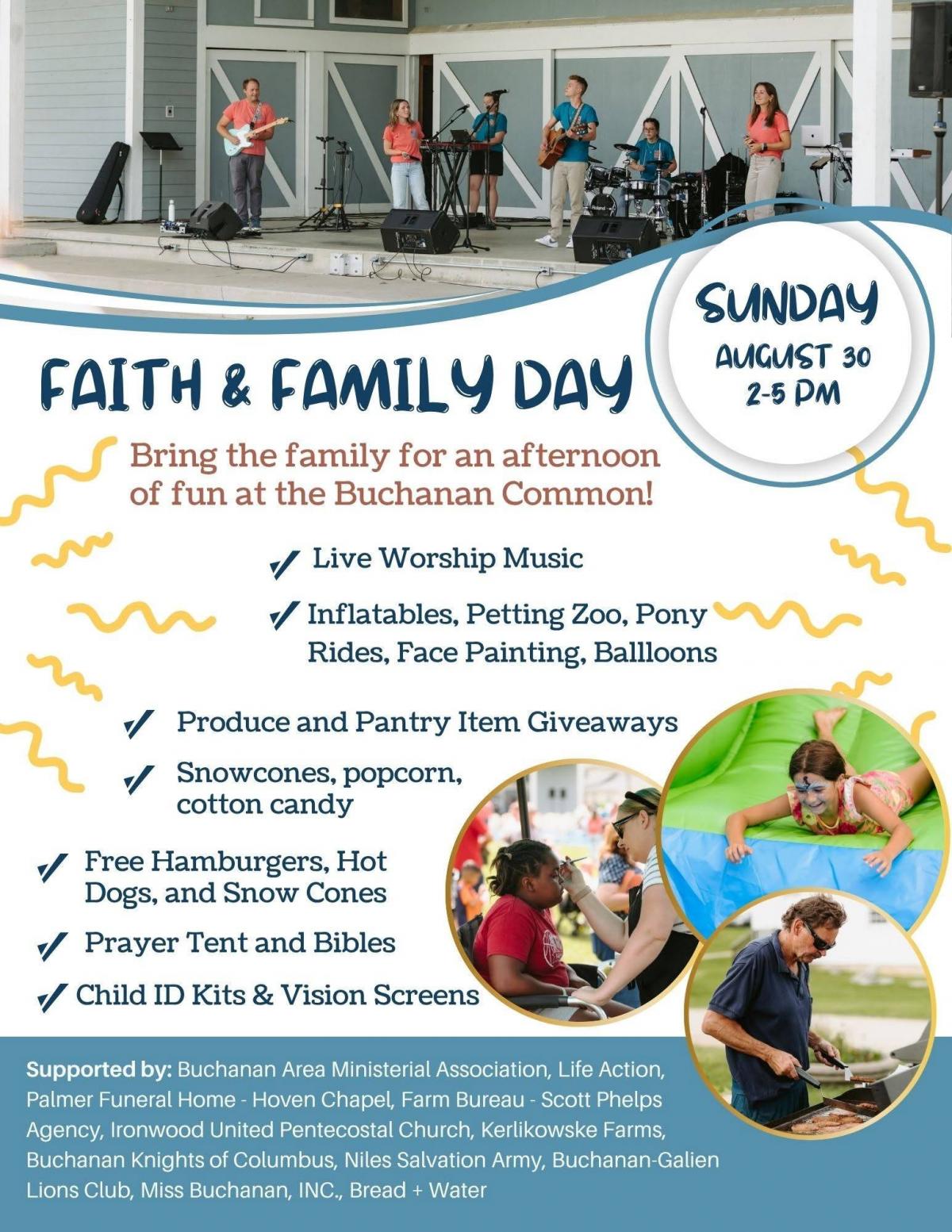 Poster for Faith and Family Day Event